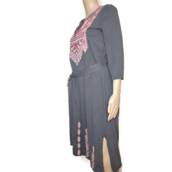 Johnny Was NWT Sabriya Weekend Dress embroidered floral geometric midi Size XS/S - Picture 7 of 8